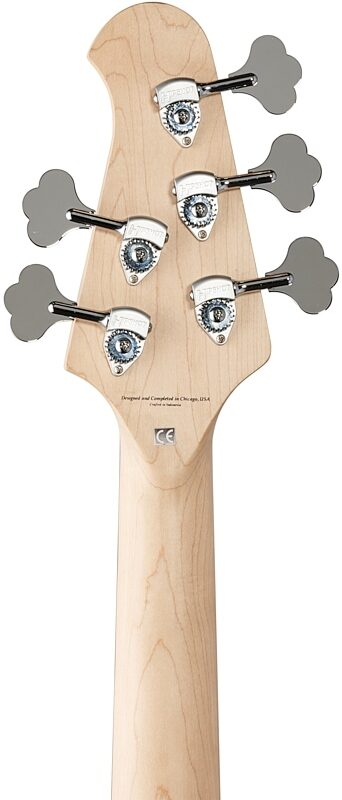 open zoom image for Lakland Skyline 55-02 Custom Ebony Fretboard Bass Guitar, Metallic Black, Headstock Straight Back