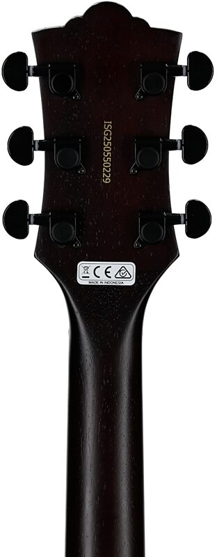 open zoom image for Guild Polara Night Edition Electric Guitar, Vintage Walnut, Headstock Straight Back