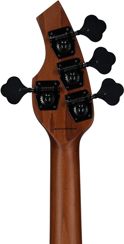 open zoom image for Sterling by Music Man Bongo Electric Bass, Stealth Black, Rosewood Fretboard, Headstock Straight Back