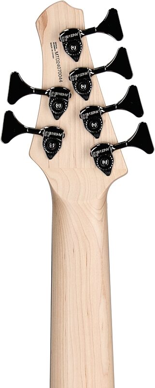 open zoom image for MTD Kingston Z6EB Fretless Electric Bass, 6-String (with Ebony Fingerboard), Natural Gloss, Headstock Straight Back