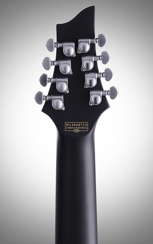 open zoom image for Schecter Damien Platinum 8 Electric Guitar, 8-String, Satin Black, Headstock Straight Back