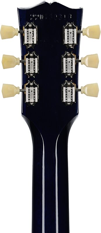open zoom image for Gibson Les Paul Standard 50s Custom Color Electric Guitar, Figured Top (with Case), Blueberry Burst, Headstock Straight Back