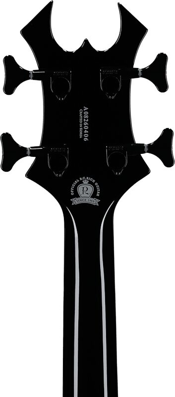 open zoom image for B.C. Rich Widow 4 Legacy Electric Bass, Black, Headstock Straight Back
