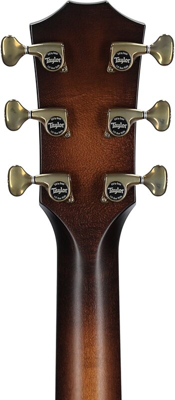 open zoom image for Taylor Builder's Edition 614ce Grand Auditorium Acoustic-Electric Guitar (with Case), Wild Honey Burst, Headstock Straight Back