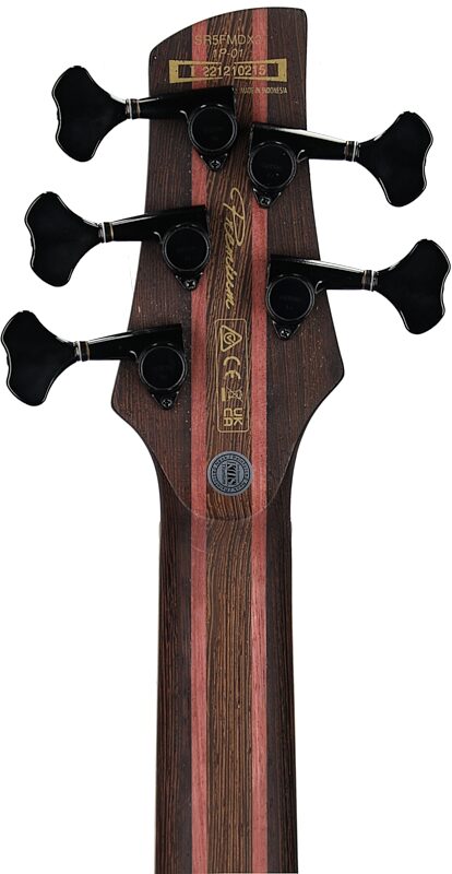 open zoom image for Ibanez SR5FMDX2 Premium Electric Bass (with Gig Bag), New, Headstock Straight Back