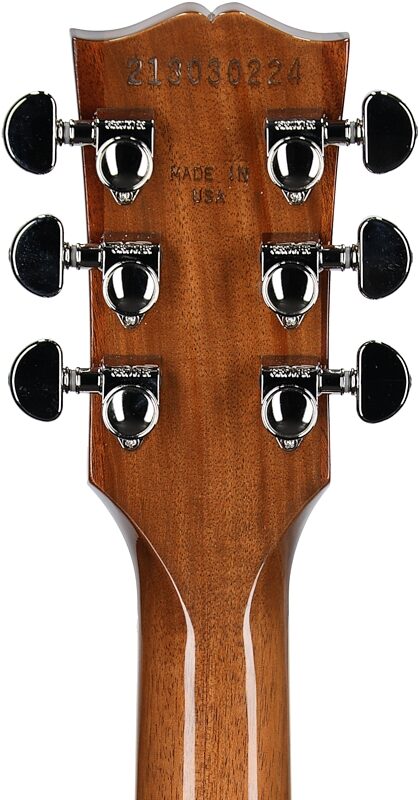 open zoom image for Gibson Les Paul Standard '60s Custom Color Electric Guitar, Plain Top (with Case), Ebony, Headstock Straight Back