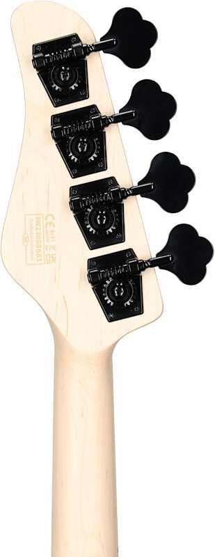 open zoom image for Schecter Justin Beck V Anniversary Electric Bass, Gloss Natural, Headstock Straight Back