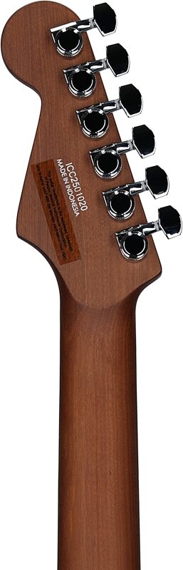 open zoom image for Charvel Pro-Mod Plus Dinky DK24 HH HT QM Electric Guitar (with Gig Bag), Violet Radiance, Headstock Straight Back