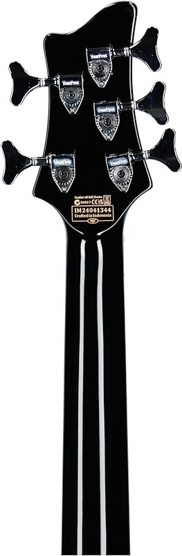 open zoom image for Schecter Stargazer 5 Electric Bass, Gloss Black, Headstock Straight Back