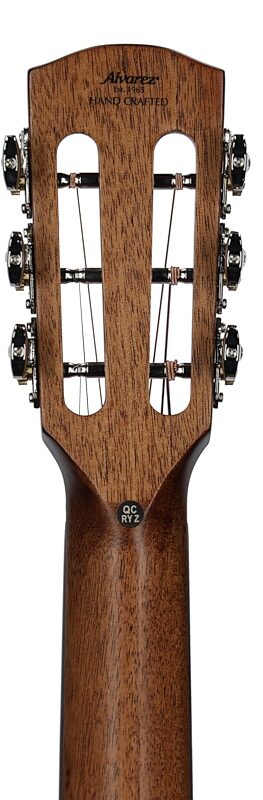 open zoom image for Alvarez AP66 Parlor Acoustic Guitar, Shadowburst, Headstock Straight Back