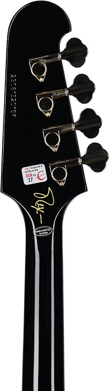 open zoom image for Epiphone Rex Brown Thunderbird Electric Bass (with Hard Case), Ebony, Headstock Straight Back