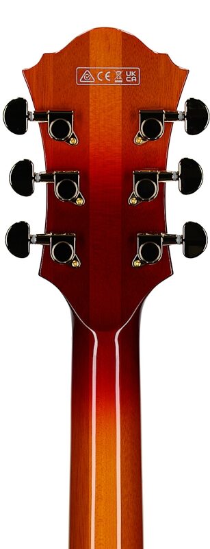open zoom image for Ibanez AF115 Artstar Hollowbody Electric Guitar (with Case), Aged Whiskey Burst, Open Box (Very Good), Headstock Straight Back