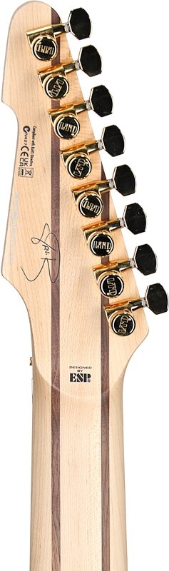 open zoom image for ESP LTD Javier Reyes JRV-8 Electric Guitar (with Case), Metallic Gold, Open Box (Very Good), Headstock Straight Back