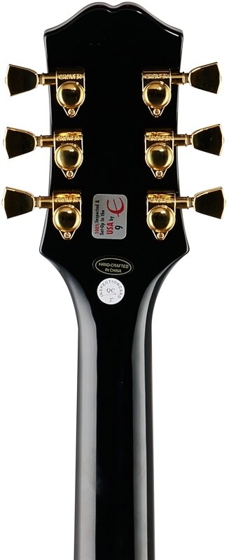 open zoom image for Epiphone B.B. King Lucille Electric Guitar (with EpiLite Case), Ebony, Headstock Straight Back