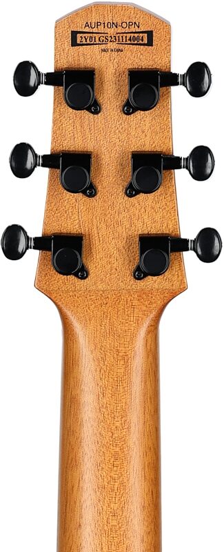 open zoom image for Ibanez AUP10N Tenor Ukulele (with Gig Bag), Open Pore Natural, Headstock Straight Back