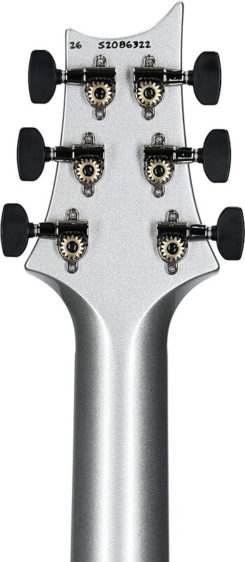 open zoom image for PRS Paul Reed Smith S2 Vela HHT Tremolo Electric Guitar (with Gig Bag), Platinum Metallic, Headstock Straight Back
