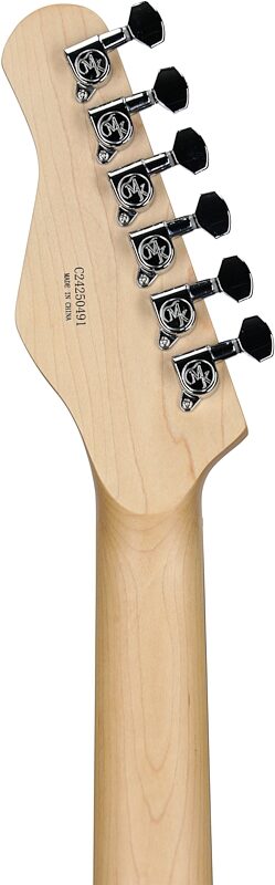 open zoom image for Michael Kelly 58 Thinline Electric Guitar, Gloss Black, Headstock Straight Back