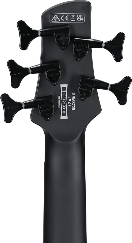 open zoom image for Ibanez Bass Workshop SRMS725 Multi Scale Bass Guitar, Blue Chameleon, Headstock Straight Back