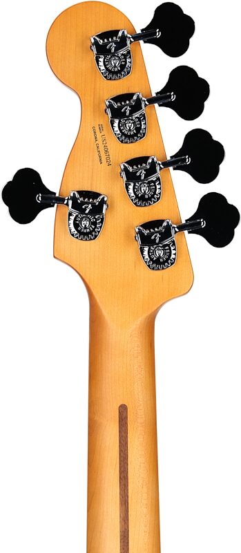 open zoom image for Fender American Ultra II Jazz V Electric Bass, 5-String, Maple Fingerboard (with Case), Avalanche, Headstock Straight Back