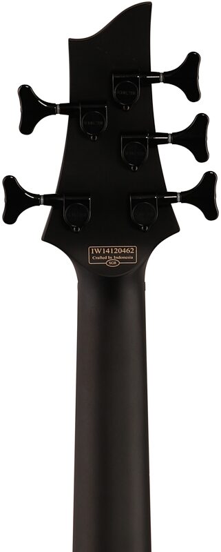 open zoom image for Schecter Stiletto Stealth-5 Electric Bass, 5-String, Satin Black, Headstock Straight Back