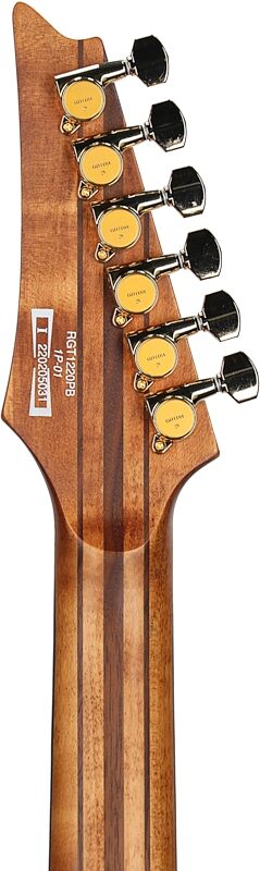 open zoom image for Ibanez RGT1220PB Premium Electric Guitar (with Gig Bag), Antique Brown Stain, Headstock Straight Back