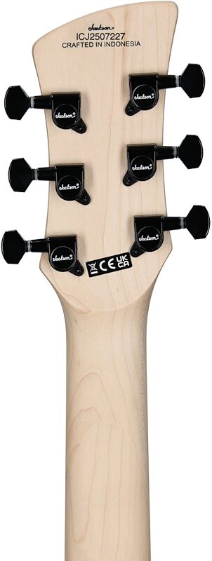 open zoom image for Jackson HT6 X Series Surfcaster OC Electric Guitar, Satin Black, Headstock Straight Back