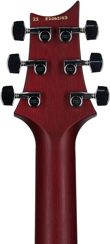 open zoom image for PRS Paul Reed Smith S2 Standard 24 Satin Pattern Thin Electric Guitar (with Gig Bag), Vintage Cherry, Headstock Straight Back