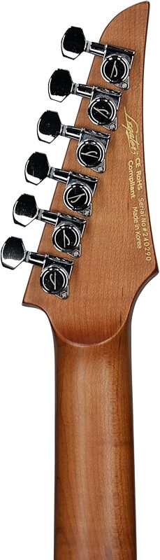 open zoom image for Legator Ninja 6 OD Multi-Scale Electric Guitar, Arctic Blue, Headstock Straight Back
