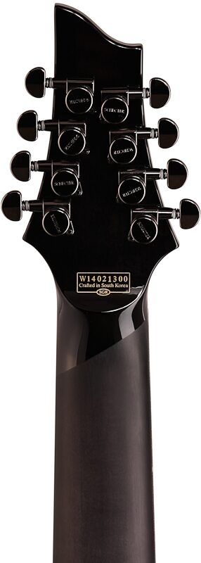 open zoom image for Schecter Hellraiser Hybrid C-8 Electric Guitar, 8-String, Transparent Black Burst, Headstock Straight Back