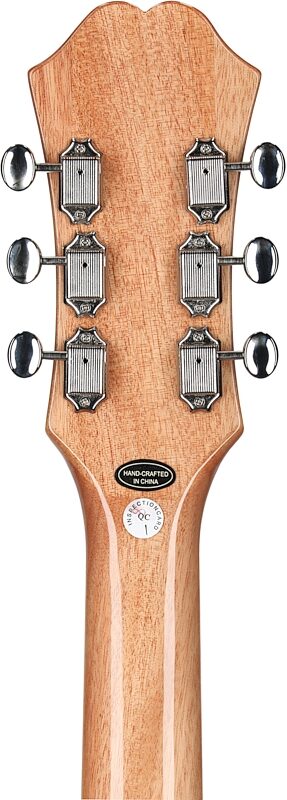open zoom image for Epiphone Casino Archtop Hollowbody Left-Handed Electric Guitar (with Gig Bag), Natural, Headstock Straight Back