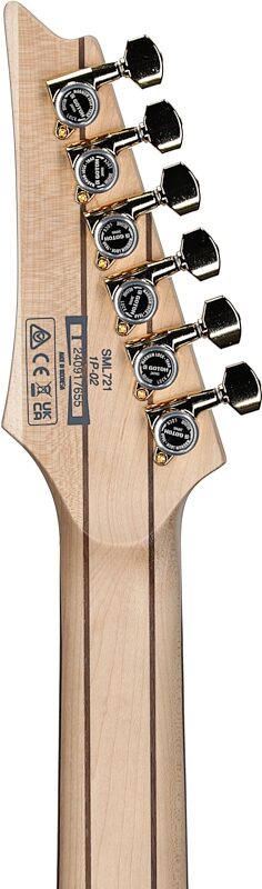 open zoom image for Ibanez SML721 Multi-scale Electric Guitar, Midnight Arctic Ocean, Headstock Straight Back