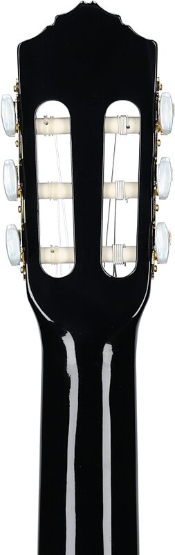 open zoom image for Ortega RCE141 Classical Acoustic-Electric Guitar (with Gig Bag), Black, Open Box (Very Good), Headstock Straight Back