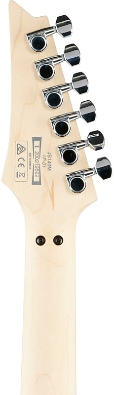open zoom image for Ibanez Joe Satriani JS140M Electric Guitar, Soda Blue, Headstock Straight Back