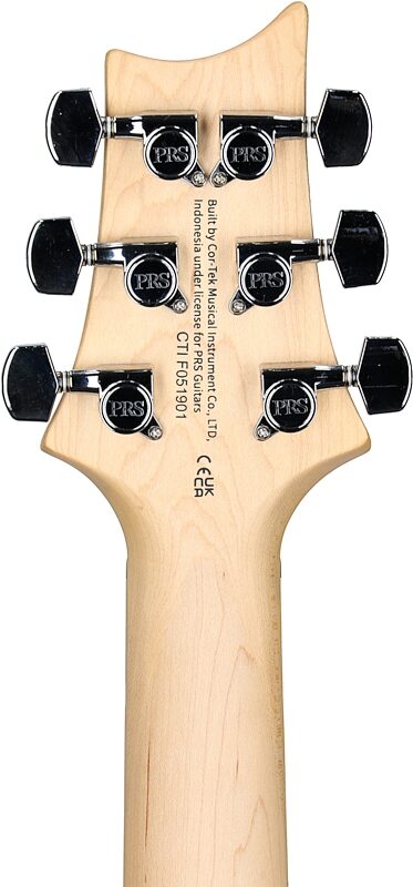 open zoom image for PRS Paul Reed Smith SE Swamp Ash Special Electric Guitar (with Gig Bag), Charcoal, Headstock Straight Back