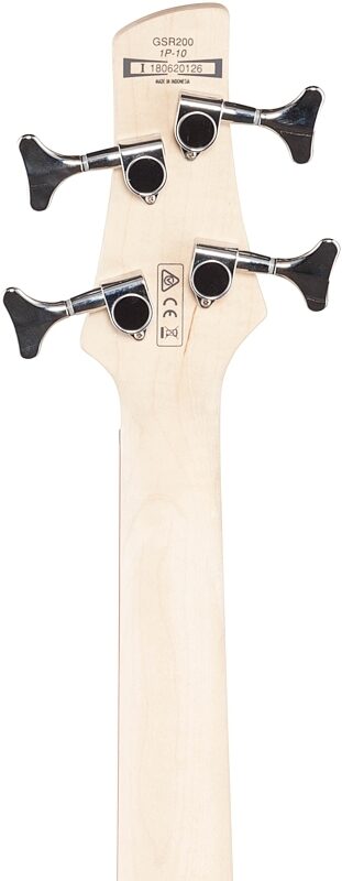 open zoom image for Ibanez GSR200 Electric Bass, Black, Headstock Straight Back