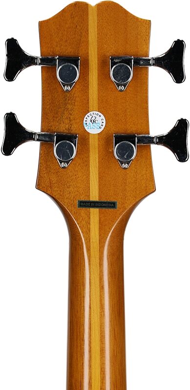 open zoom image for Epiphone El Capitan J-200 Studio Acoustic Electric Bass Guitar, Aged Natural, Headstock Straight Back