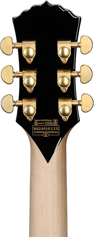 open zoom image for Wylde Audio Goregehn Electric Guitar, Blood River Burl, Open Box (Very Good), Headstock Straight Back