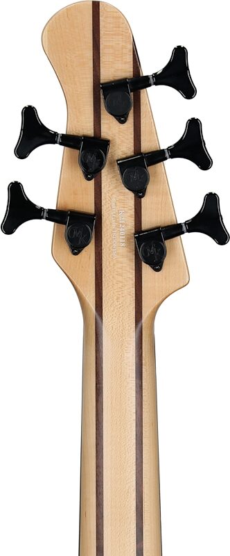 open zoom image for Michael Kelly Pinnacle 5 Custom Electric Bass Guitar, 5-String, Cherry Burl, Headstock Straight Back