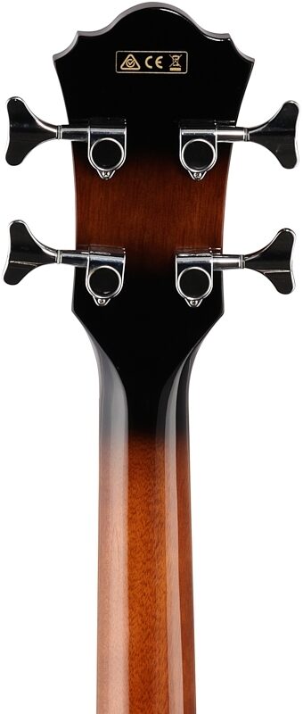 open zoom image for Ibanez AEB10E Acoustic-Electric Bass, Dark Violin Sunburst, Headstock Straight Back