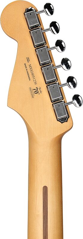 open zoom image for Fender Player II Stratocaster HSS Chambered Ash Electric Guitar, White Blonde, Headstock Straight Back