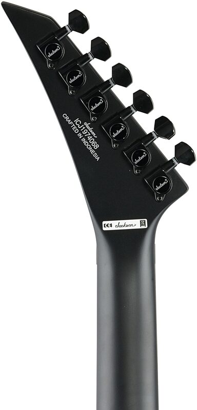 open zoom image for Jackson X King V KVXMG Electric Guitar, Laurel Satin Black, Open Box (Good), Headstock Straight Back