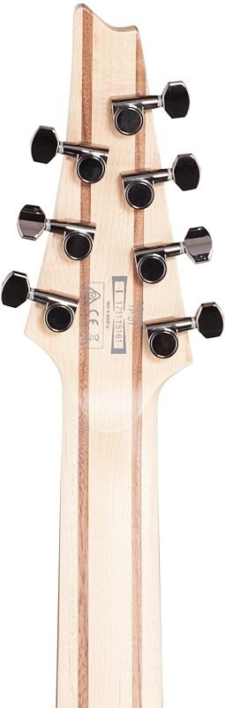 open zoom image for Ibanez RGMS7 Multi-Scale Electric Guitar, 7-String, Black, Headstock Straight Back