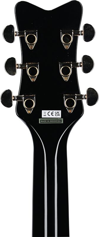 open zoom image for Gretsch G5021WPE Rancher Penguin Parlor Acoustic-Electric Guitar, Black, Headstock Straight Back