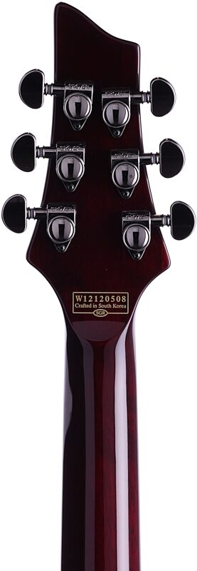 open zoom image for Schecter C-1 Hellraiser FR Electric Guitar with Floyd Rose, Black Cherry, Headstock Straight Back