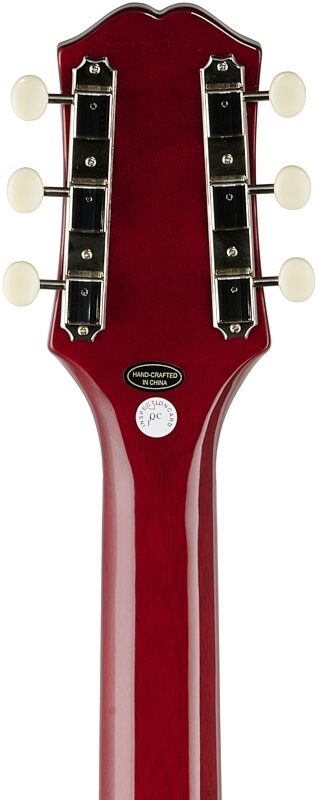 open zoom image for Epiphone Coronet Electric Guitar, Cherry, Headstock Straight Back