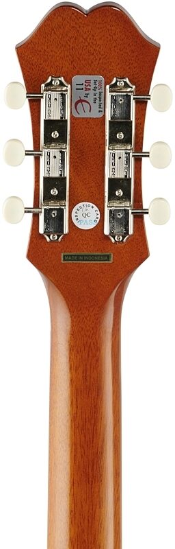 open zoom image for Epiphone Masterbilt Texan Acoustic-Electric Guitar, Antique Natural Aged Gloss, Headstock Straight Back