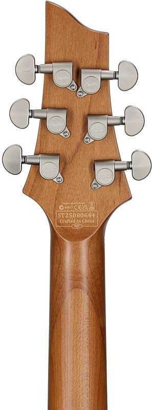 open zoom image for Schecter C-1 Standard Plus Electric Guitar, Maple Fingerboard, Transparent Black Burst, Headstock Straight Back