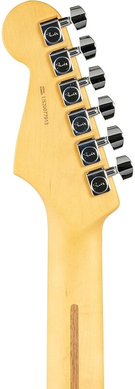 open zoom image for Fender American Professional II Stratocaster Electric Guitar, Rosewood Fingerboard (with Case), Dark Night, Headstock Straight Back