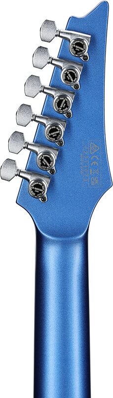 open zoom image for Ibanez JBM9999 Jake Bowen Electric Guitar (with Case), Azure Metal Matte, Headstock Straight Back