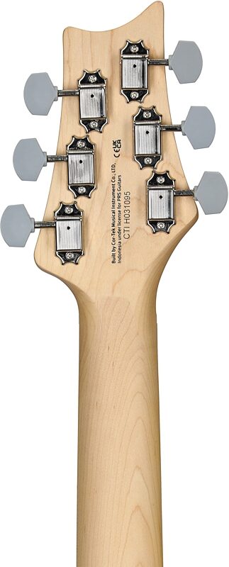 open zoom image for PRS Paul Reed Smith SE Silver Sky Electric Guitar, Left-Handed, Maple Fretboard (with Gig Bag), Moon White, Headstock Straight Back